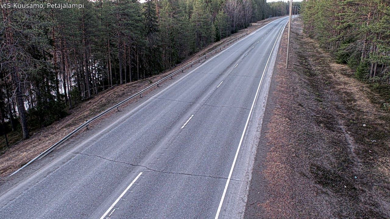 Weather Camera Image Väg 5 Kuusamo, Petäjälampi, Kuusamo, Pohjois-Pohjanmaa