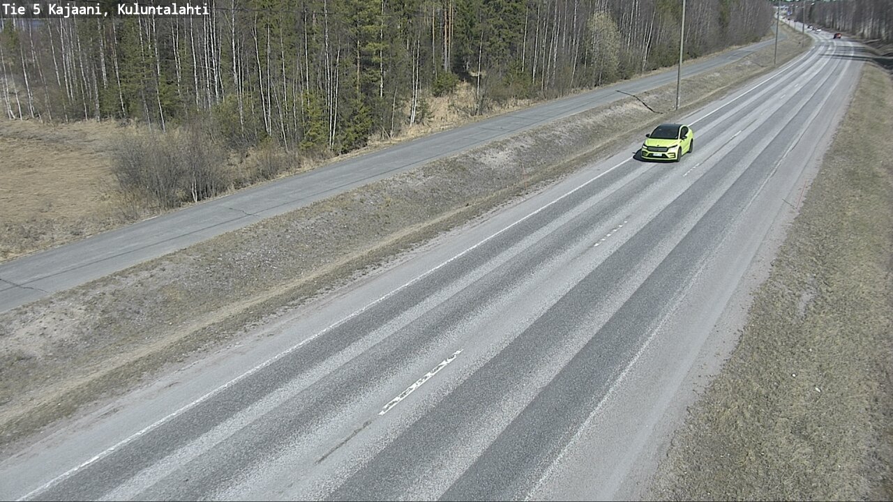 Weather Camera Image Väg 5 Kajaani, Kuluntalahti, Kajaani, Kainuu