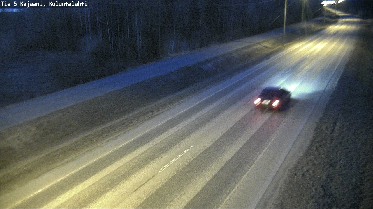 Weather Camera Image Väg 5 Kajaani, Kuluntalahti, Kajaani, Kainuu