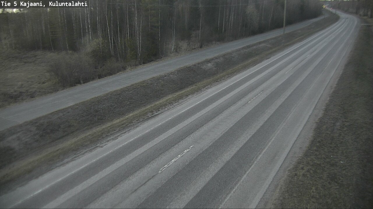 Weather Camera Image Väg 5 Kajaani, Kuluntalahti, Kajaani, Kainuu