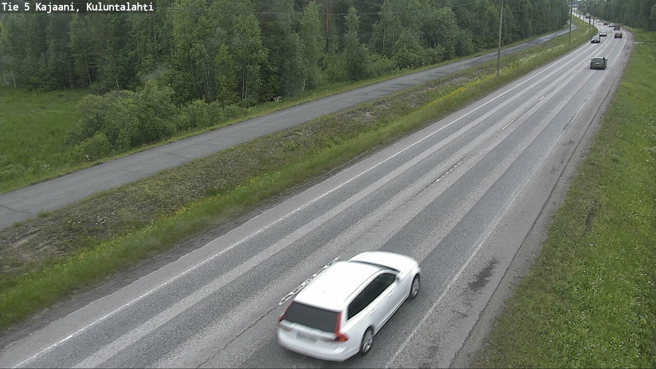 Weather Camera Image Väg 5 Kajaani, Kuluntalahti, Kajaani, Kainuu
