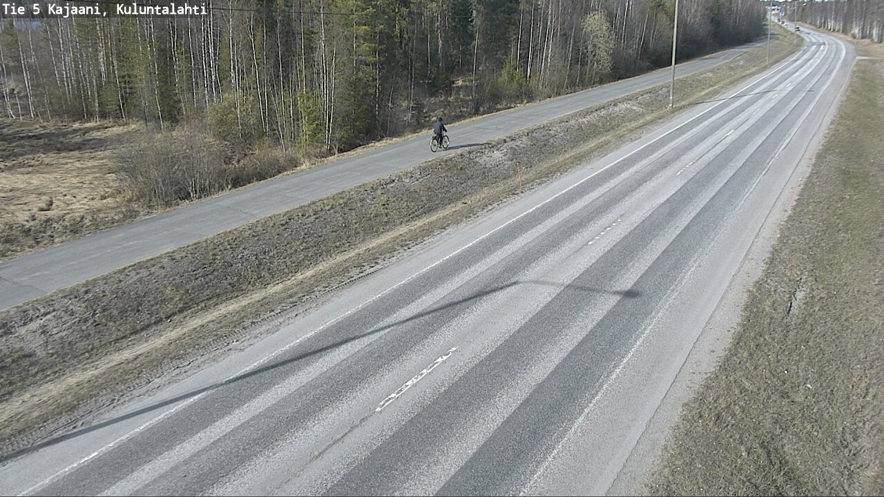 Weather Camera Image Väg 5 Kajaani, Kuluntalahti, Kajaani, Kainuu