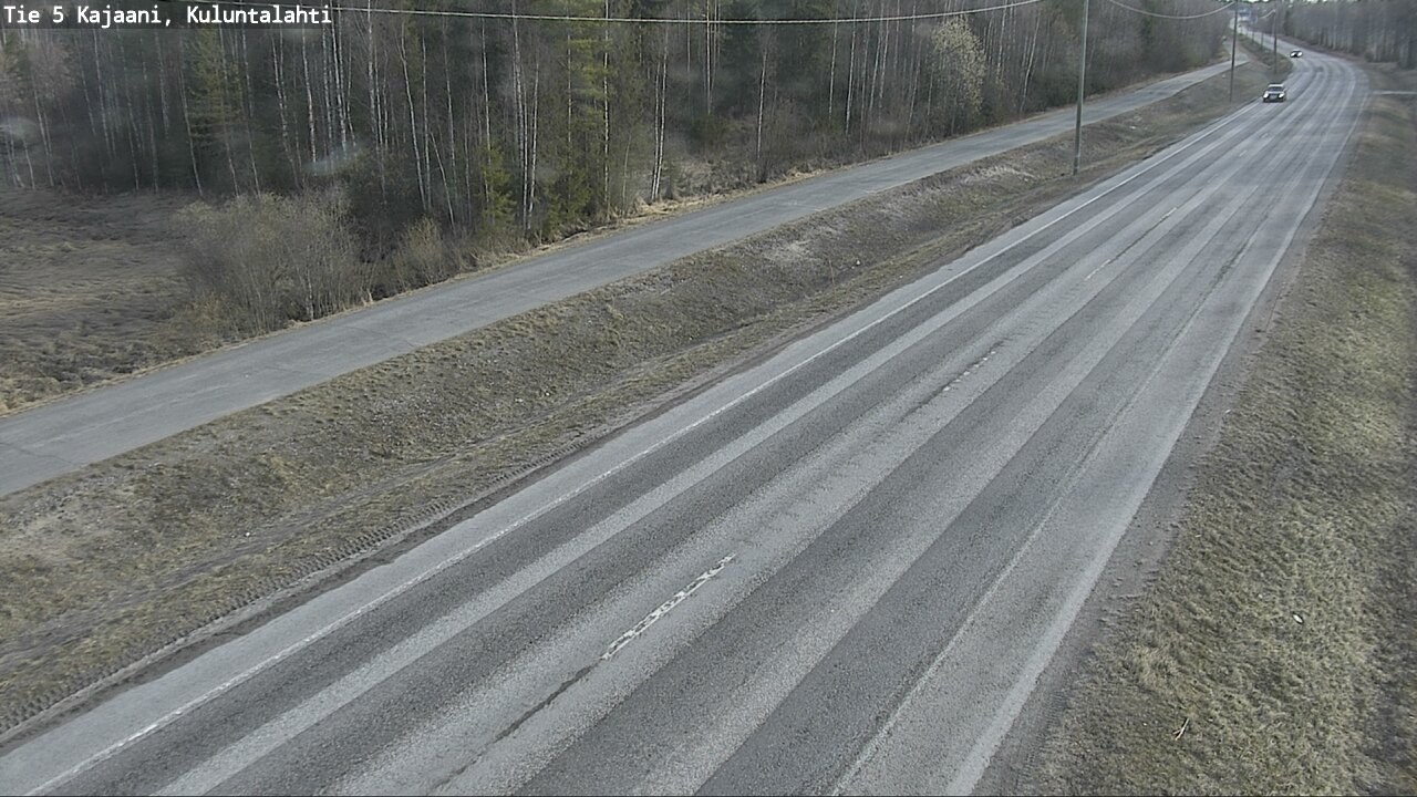 Weather Camera Image Väg 5 Kajaani, Kuluntalahti, Kajaani, Kainuu