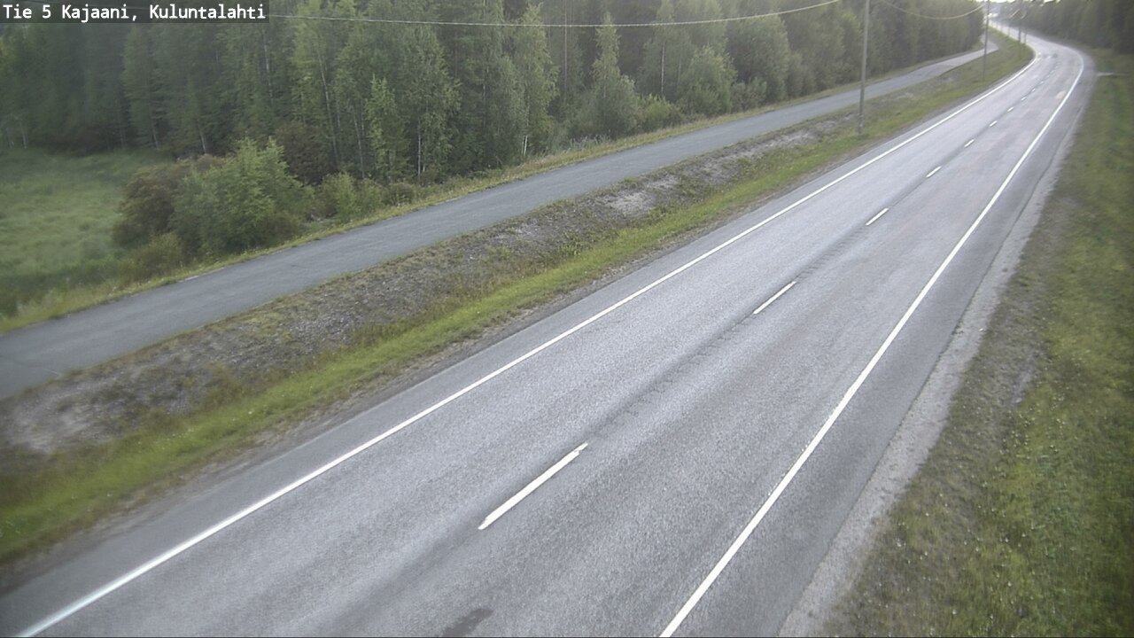 Weather Camera Image Väg 5 Kajaani, Kuluntalahti, Kajaani, Kainuu