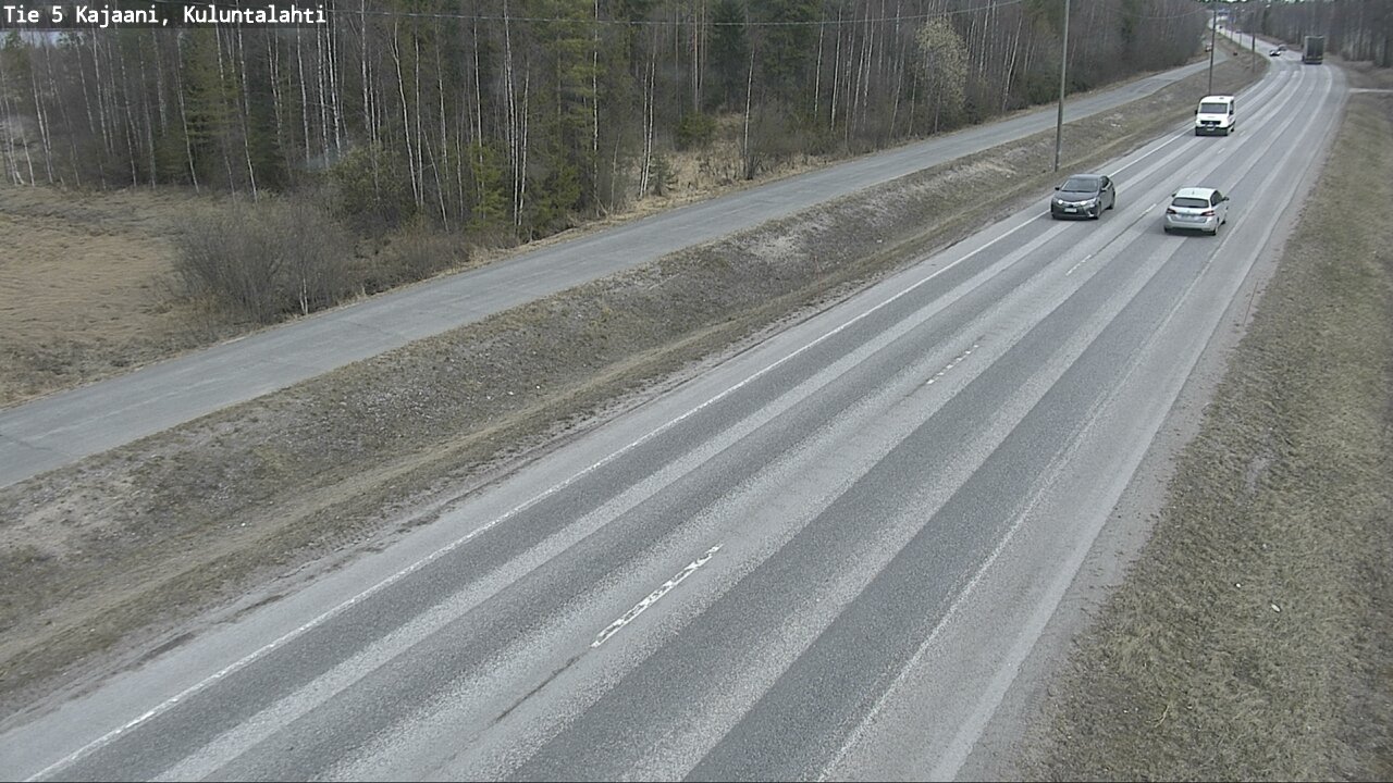 Weather Camera Image Väg 5 Kajaani, Kuluntalahti, Kajaani, Kainuu