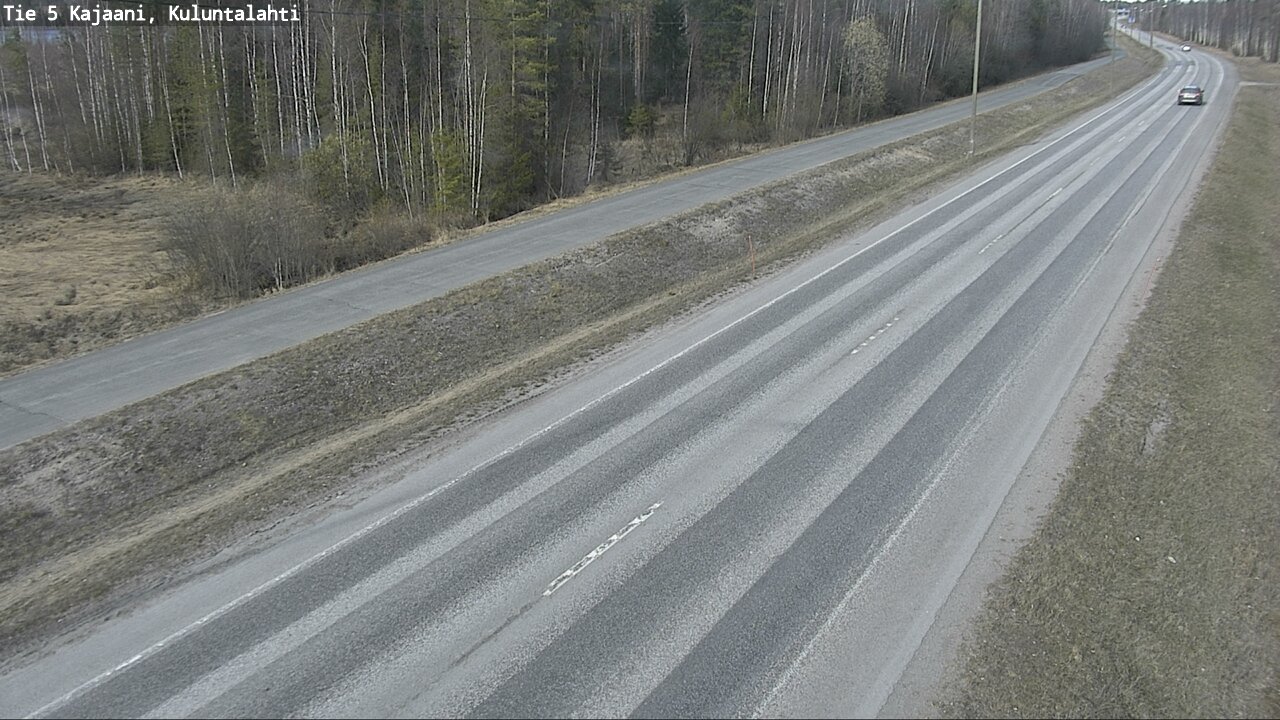 Weather Camera Image Väg 5 Kajaani, Kuluntalahti, Kajaani, Kainuu