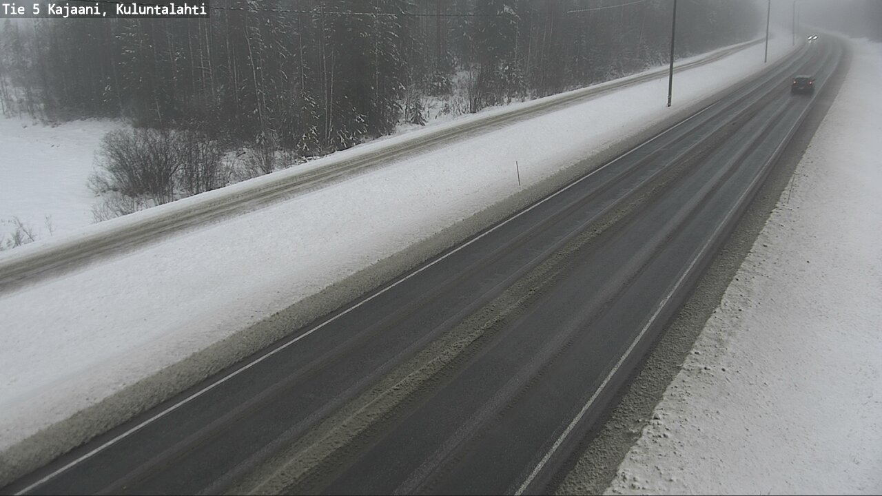 Weather Camera Image Väg 5 Kajaani, Kuluntalahti, Kajaani, Kainuu