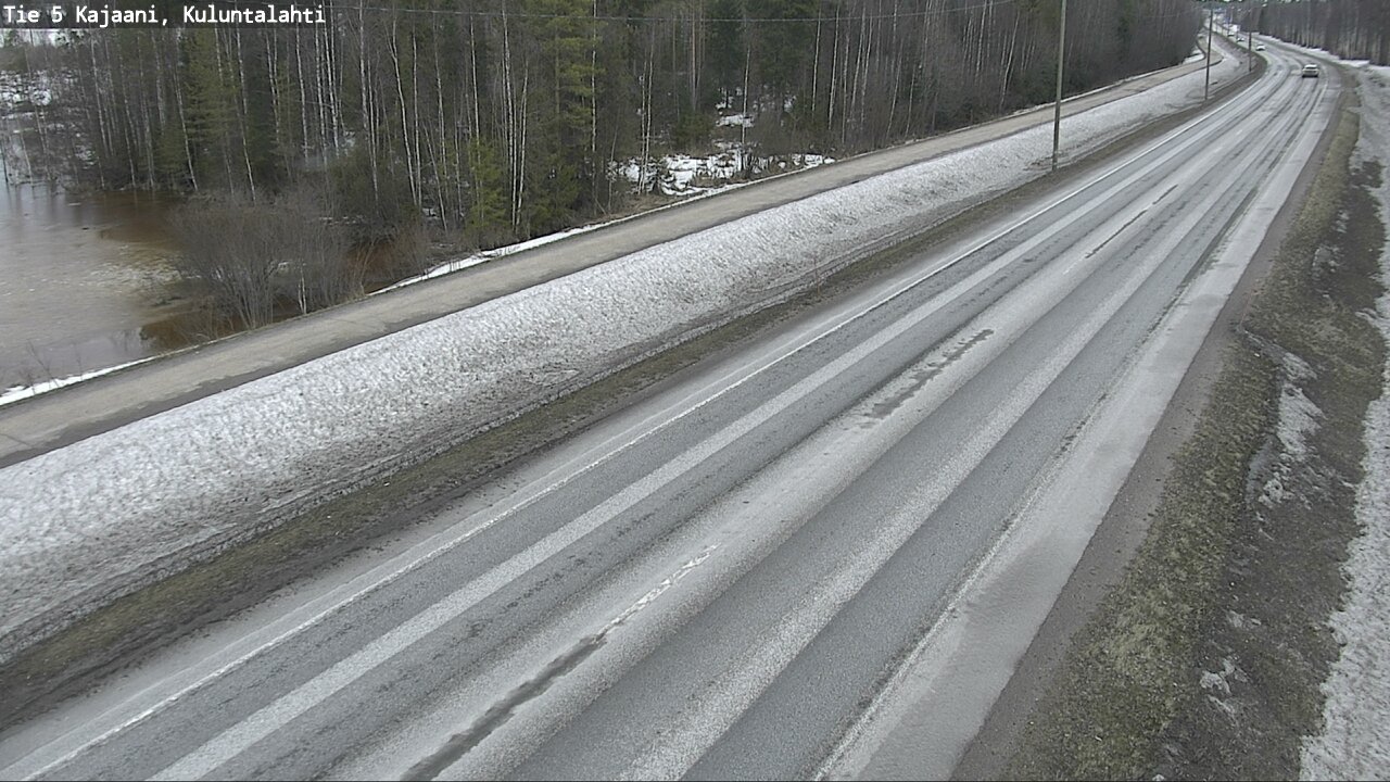 Weather Camera Image Väg 5 Kajaani, Kuluntalahti, Kajaani, Kainuu