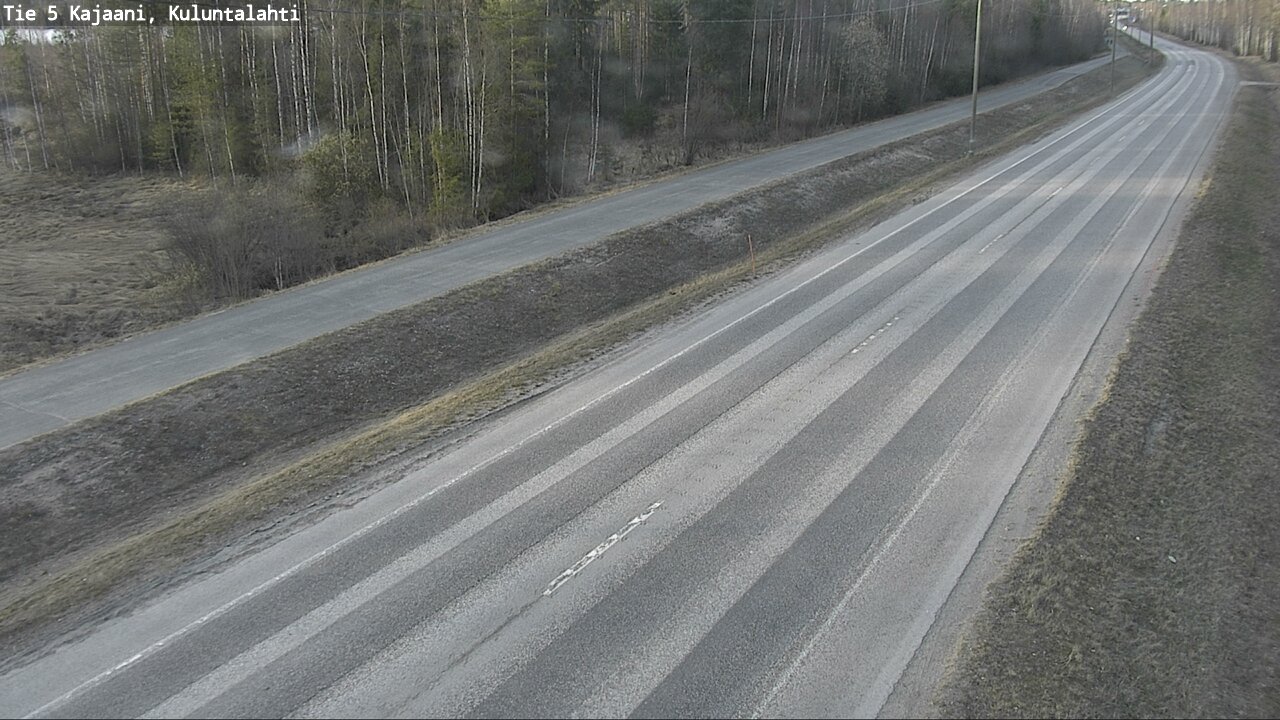 Weather Camera Image Väg 5 Kajaani, Kuluntalahti, Kajaani, Kainuu