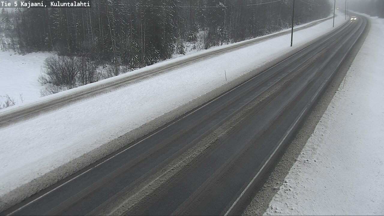 Weather Camera Image Väg 5 Kajaani, Kuluntalahti, Kajaani, Kainuu