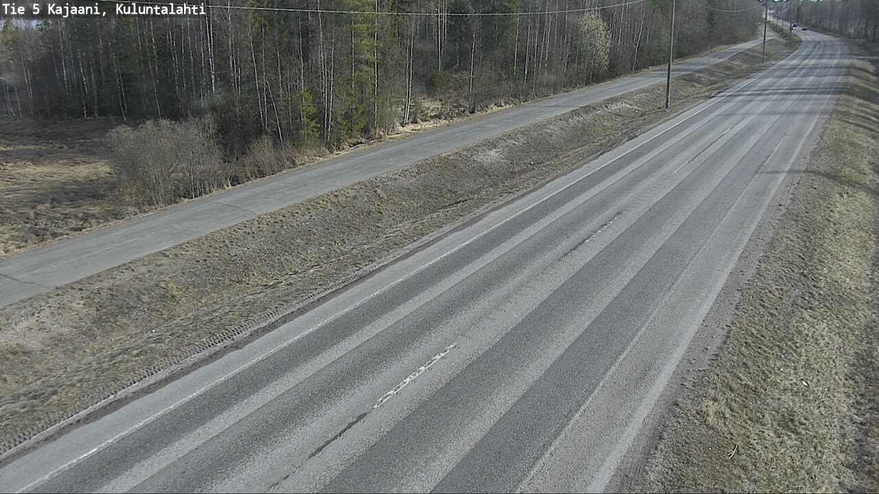 Weather Camera Image Väg 5 Kajaani, Kuluntalahti, Kajaani, Kainuu