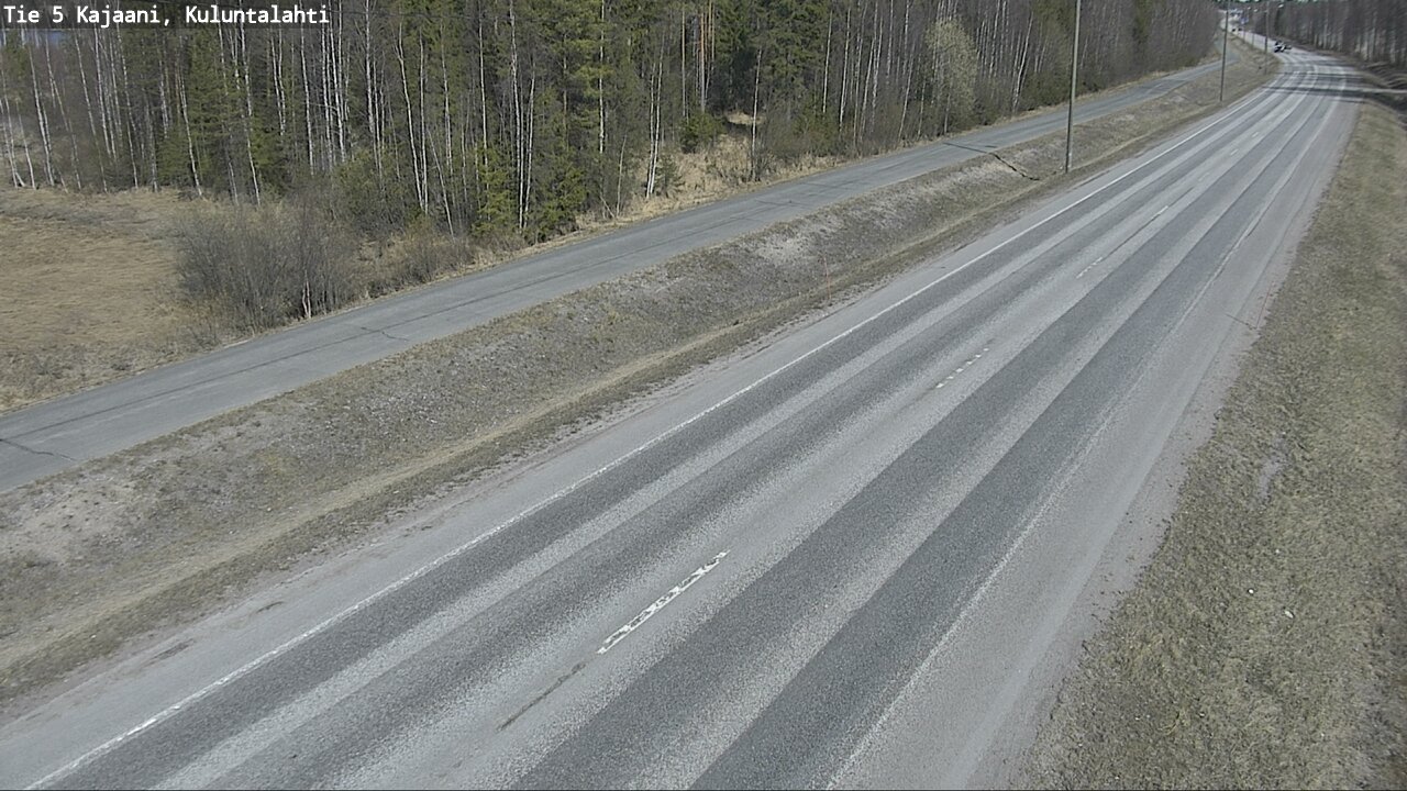 Weather Camera Image Väg 5 Kajaani, Kuluntalahti, Kajaani, Kainuu