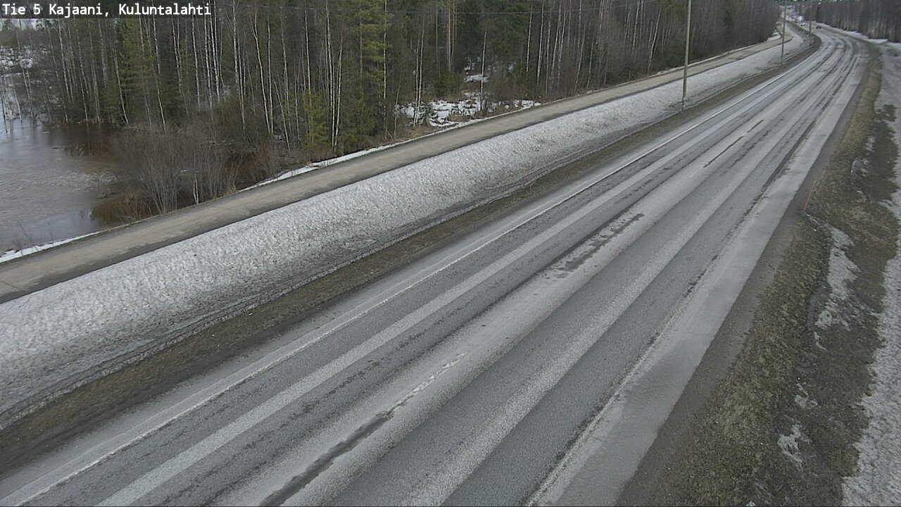 Weather Camera Image Väg 5 Kajaani, Kuluntalahti, Kajaani, Kainuu