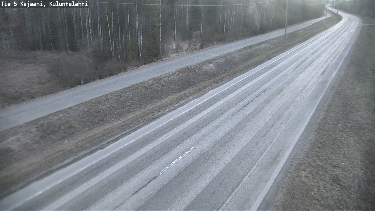 Weather Camera Image Väg 5 Kajaani, Kuluntalahti, Kajaani, Kainuu