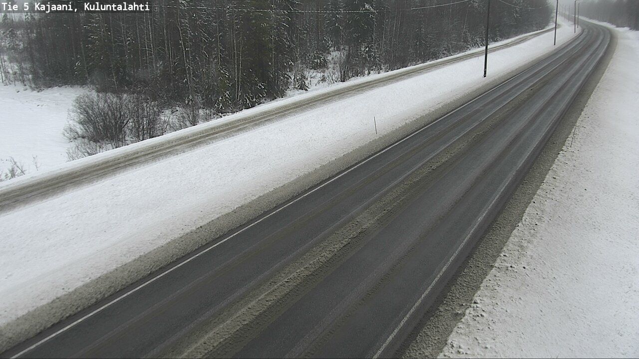 Weather Camera Image Väg 5 Kajaani, Kuluntalahti, Kajaani, Kainuu