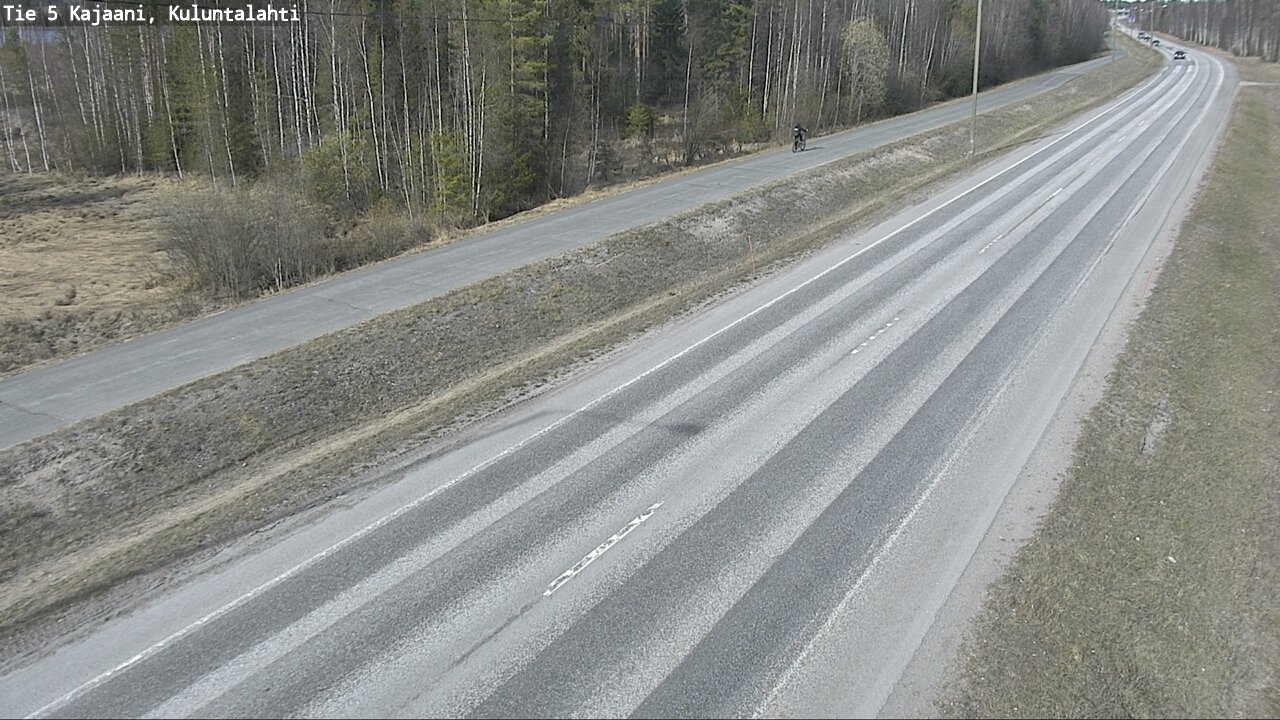 Weather Camera Image Väg 5 Kajaani, Kuluntalahti, Kajaani, Kainuu