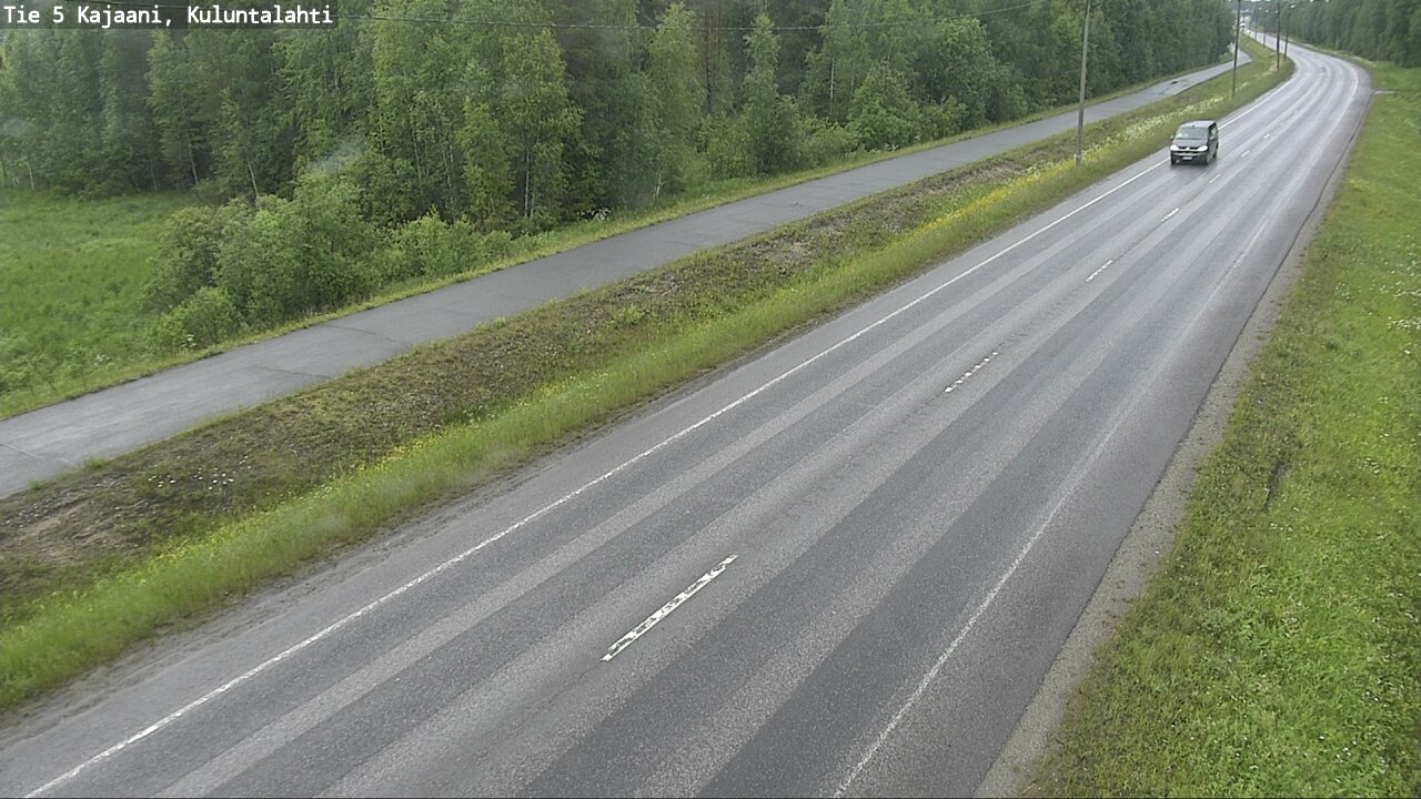 Weather Camera Image Väg 5 Kajaani, Kuluntalahti, Kajaani, Kainuu