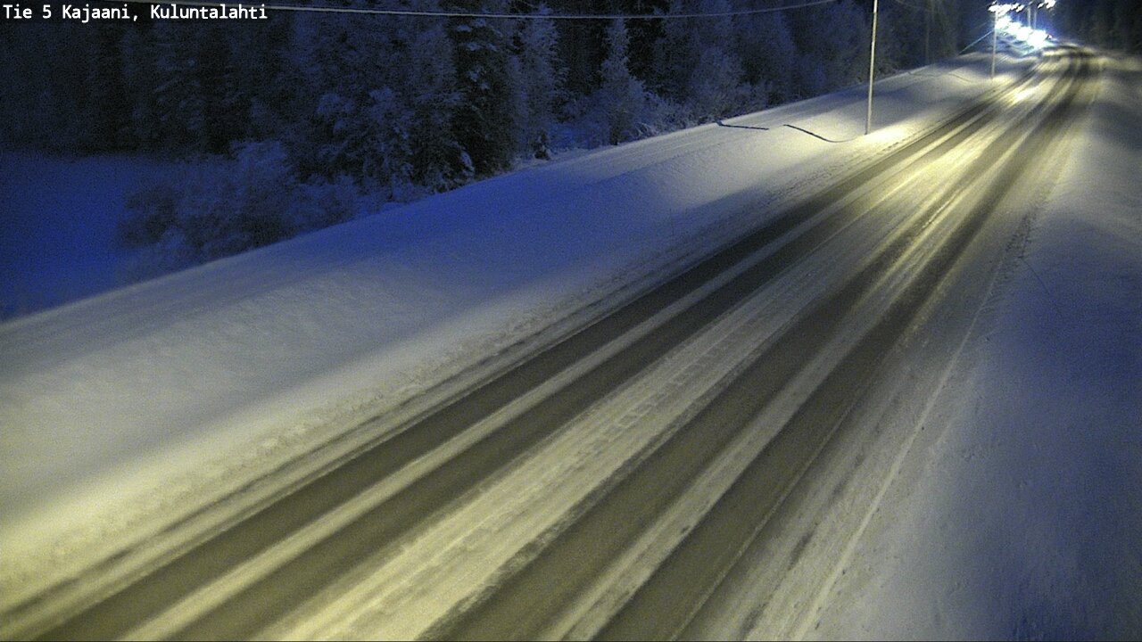 Weather Camera Image Väg 5 Kajaani, Kuluntalahti, Kajaani, Kainuu