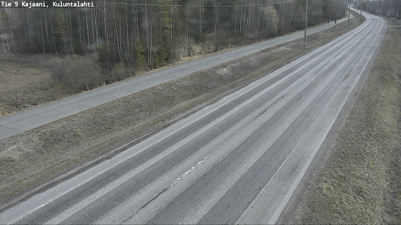 Weather Camera Image Väg 5 Kajaani, Kuluntalahti, Kajaani, Kainuu