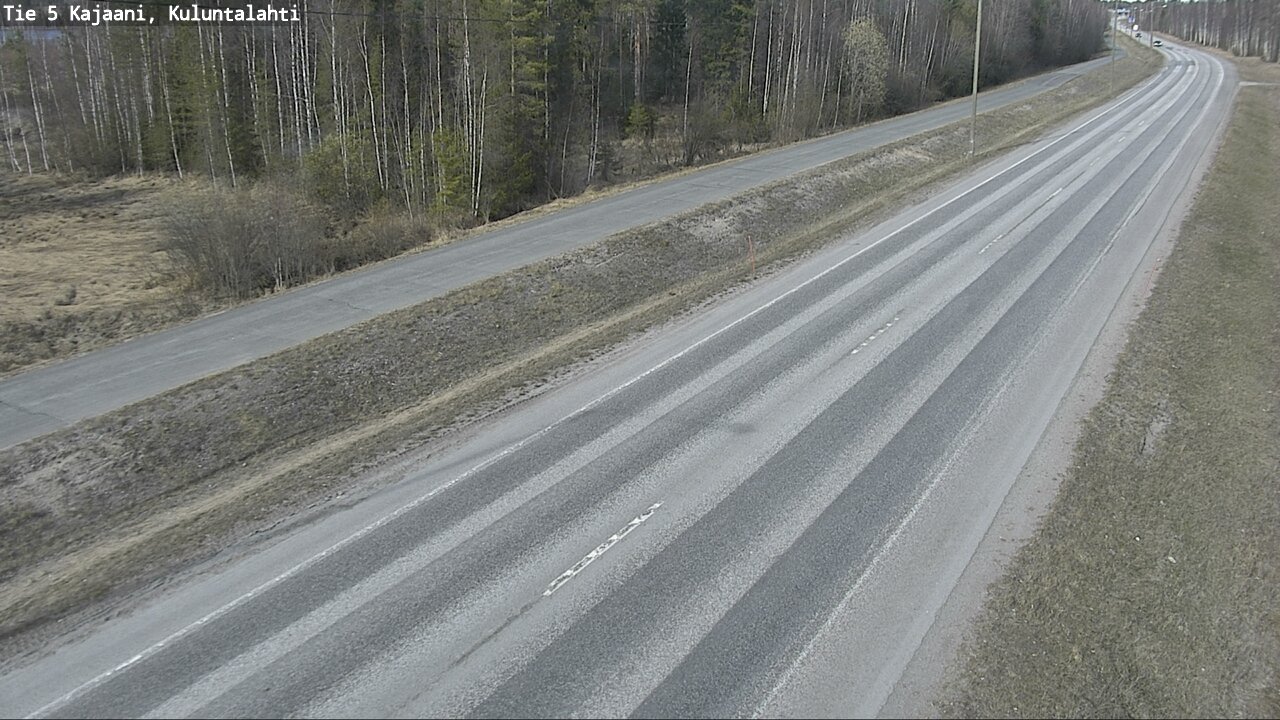 Weather Camera Image Väg 5 Kajaani, Kuluntalahti, Kajaani, Kainuu
