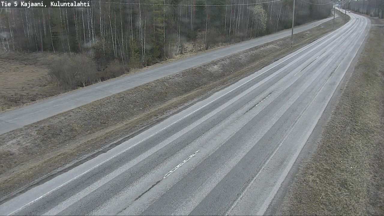 Weather Camera Image Väg 5 Kajaani, Kuluntalahti, Kajaani, Kainuu