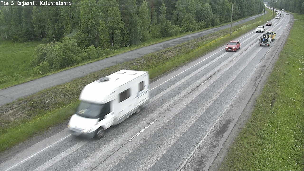 Weather Camera Image Väg 5 Kajaani, Kuluntalahti, Kajaani, Kainuu