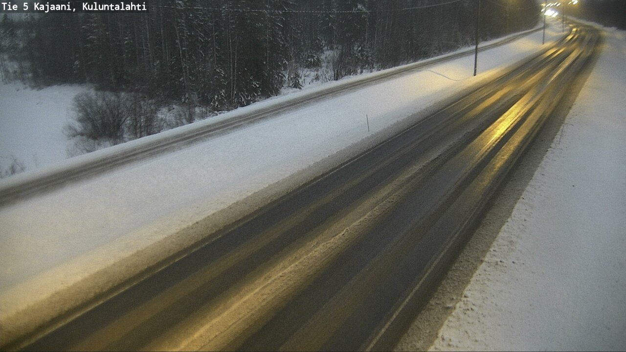 Weather Camera Image Väg 5 Kajaani, Kuluntalahti, Kajaani, Kainuu