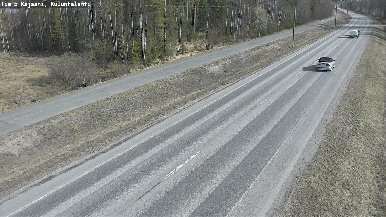 Weather Camera Image Väg 5 Kajaani, Kuluntalahti, Kajaani, Kainuu