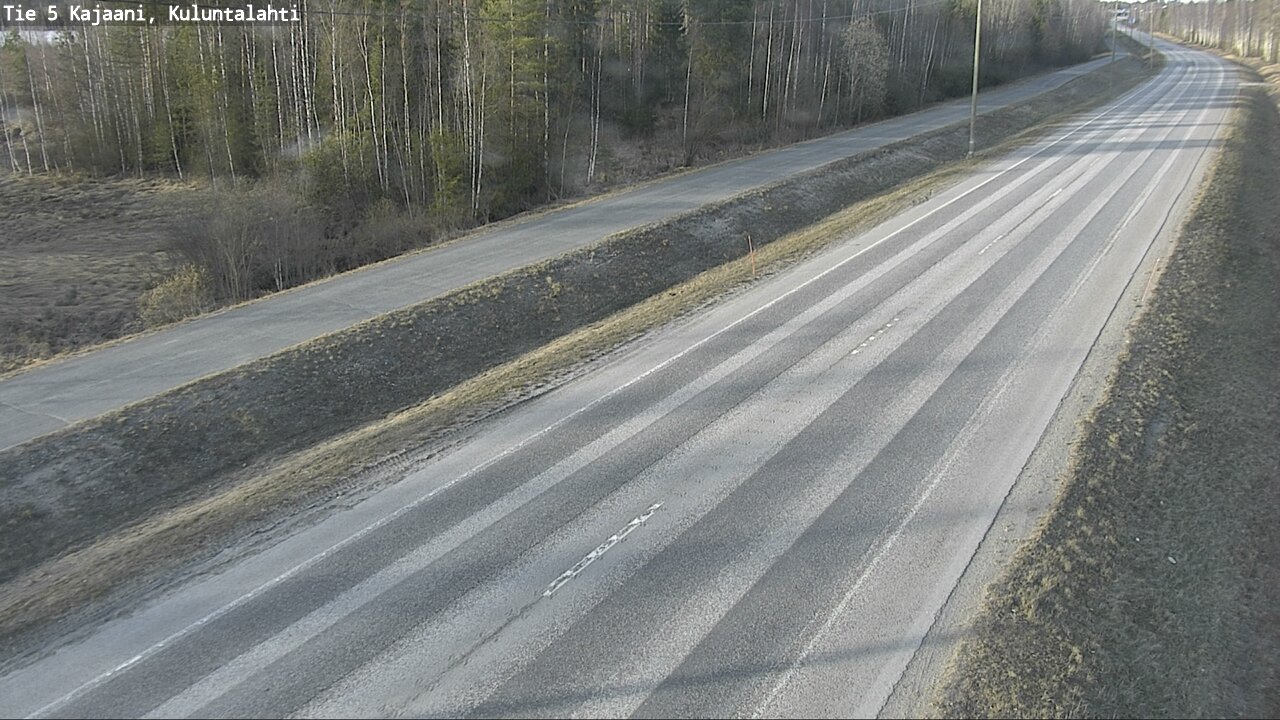 Weather Camera Image Väg 5 Kajaani, Kuluntalahti, Kajaani, Kainuu
