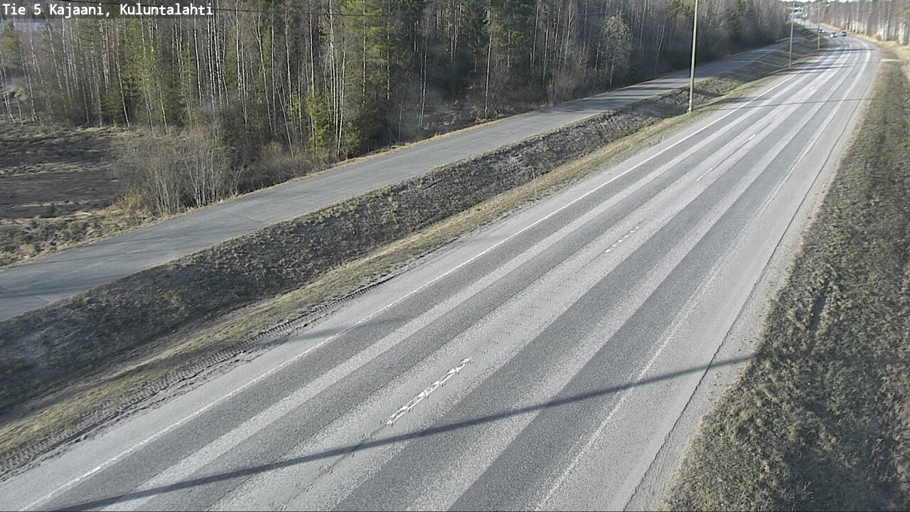 Weather Camera Image Väg 5 Kajaani, Kuluntalahti, Kajaani, Kainuu