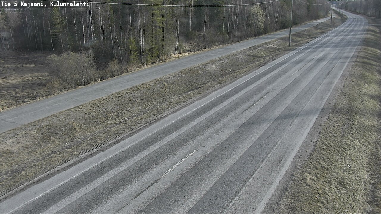 Weather Camera Image Väg 5 Kajaani, Kuluntalahti, Kajaani, Kainuu