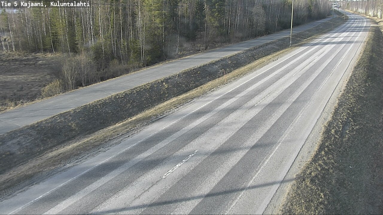 Weather Camera Image Väg 5 Kajaani, Kuluntalahti, Kajaani, Kainuu