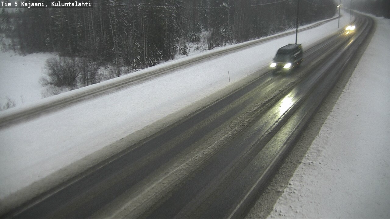 Weather Camera Image Väg 5 Kajaani, Kuluntalahti, Kajaani, Kainuu