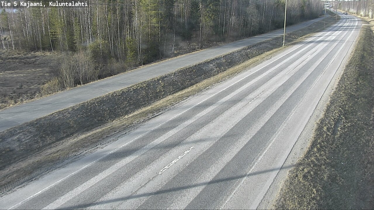 Weather Camera Image Väg 5 Kajaani, Kuluntalahti, Kajaani, Kainuu