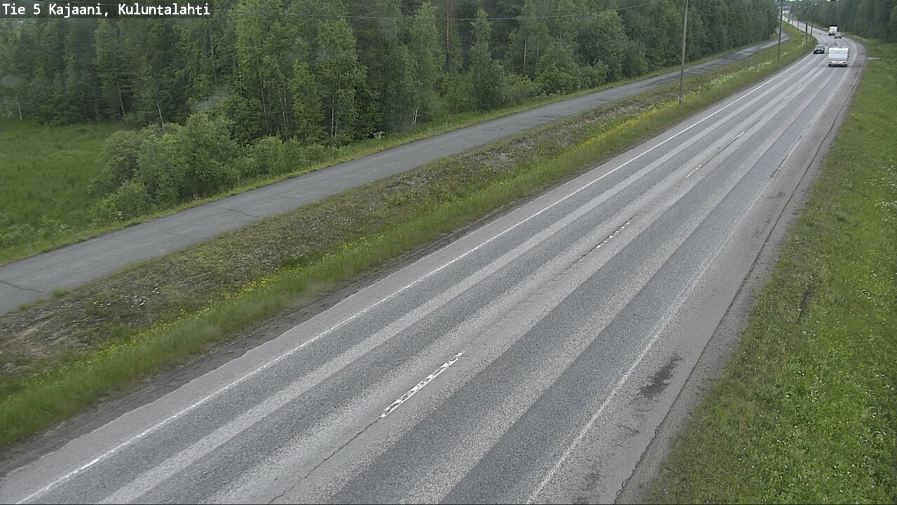 Weather Camera Image Väg 5 Kajaani, Kuluntalahti, Kajaani, Kainuu