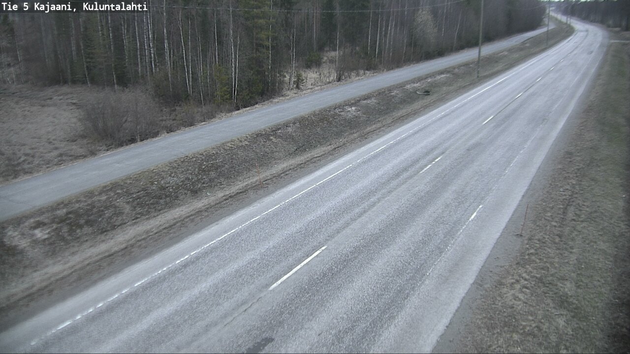 Weather Camera Image Väg 5 Kajaani, Kuluntalahti, Kajaani, Kainuu