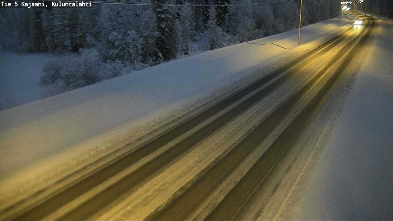 Weather Camera Image Väg 5 Kajaani, Kuluntalahti, Kajaani, Kainuu