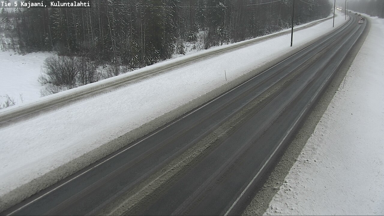 Weather Camera Image Väg 5 Kajaani, Kuluntalahti, Kajaani, Kainuu