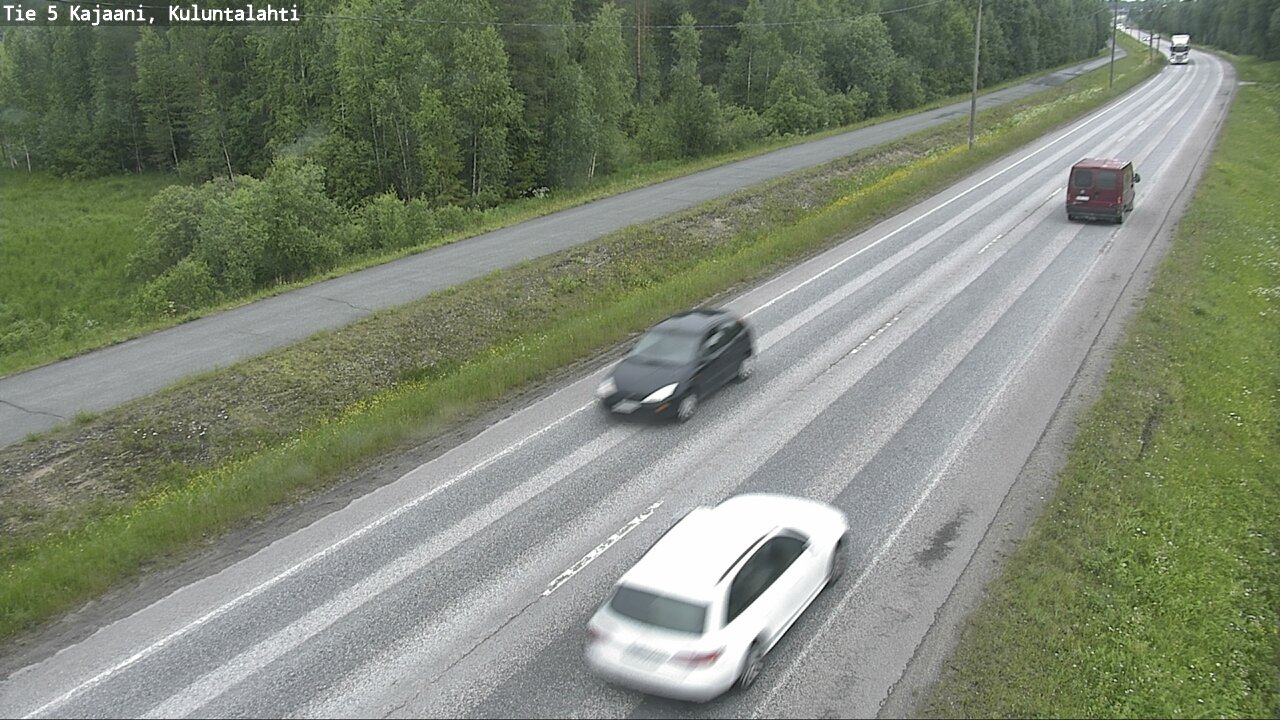 Weather Camera Image Väg 5 Kajaani, Kuluntalahti, Kajaani, Kainuu