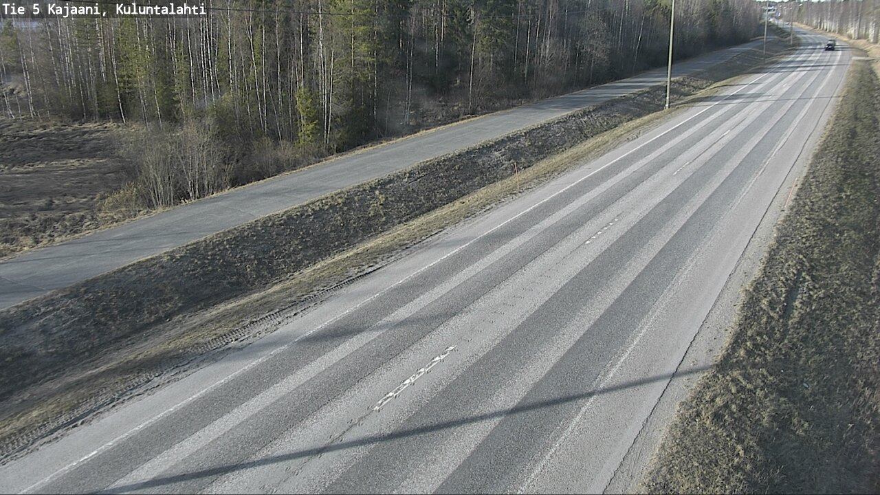Weather Camera Image Väg 5 Kajaani, Kuluntalahti, Kajaani, Kainuu