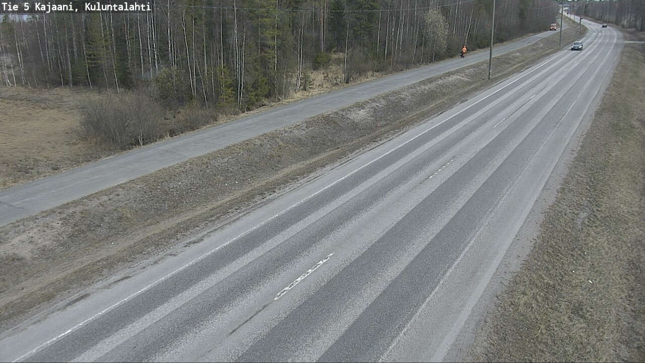 Weather Camera Image Väg 5 Kajaani, Kuluntalahti, Kajaani, Kainuu