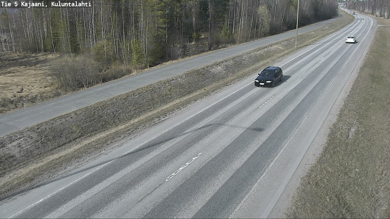 Weather Camera Image Väg 5 Kajaani, Kuluntalahti, Kajaani, Kainuu