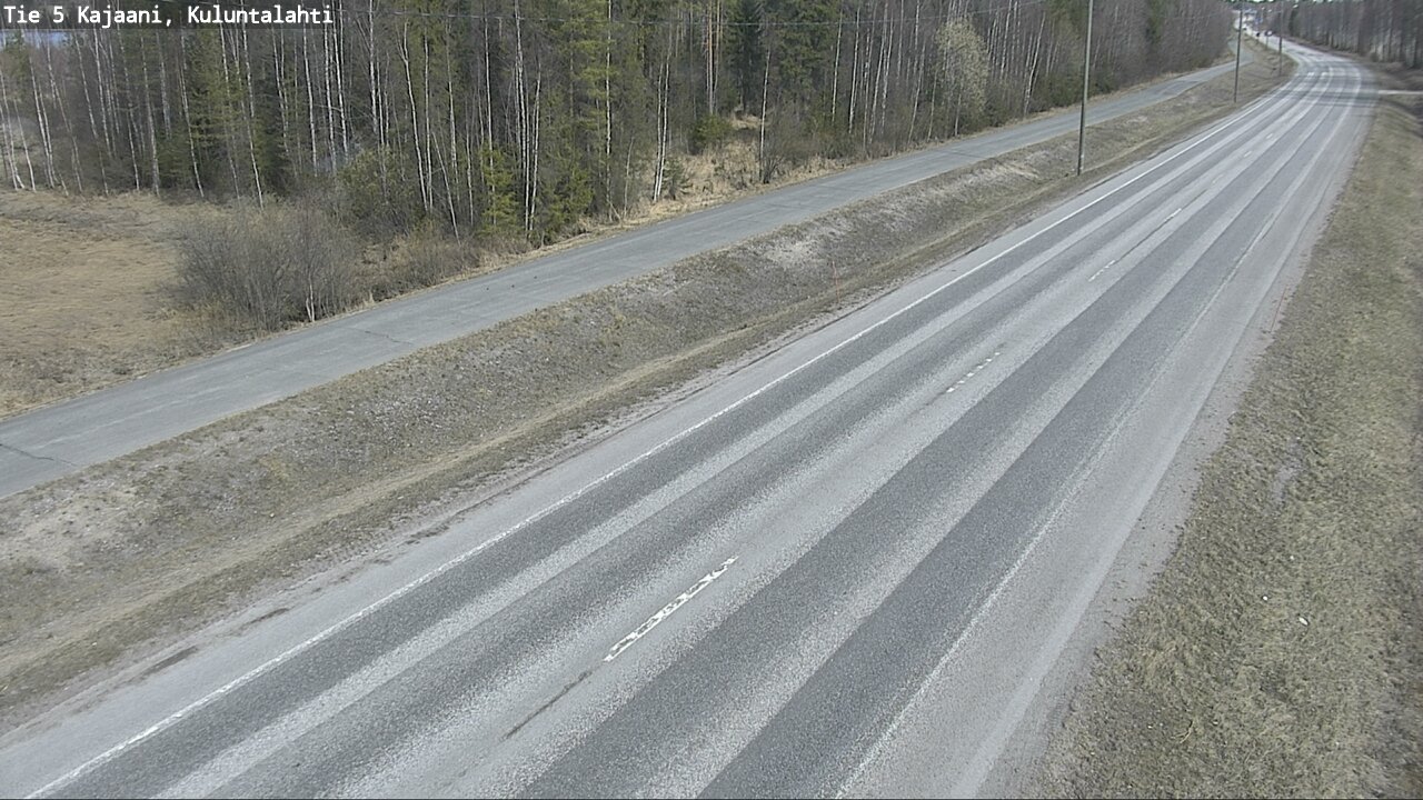 Weather Camera Image Väg 5 Kajaani, Kuluntalahti, Kajaani, Kainuu