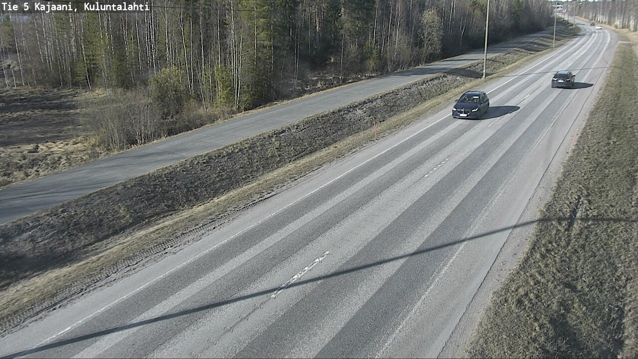 Weather Camera Image Väg 5 Kajaani, Kuluntalahti, Kajaani, Kainuu