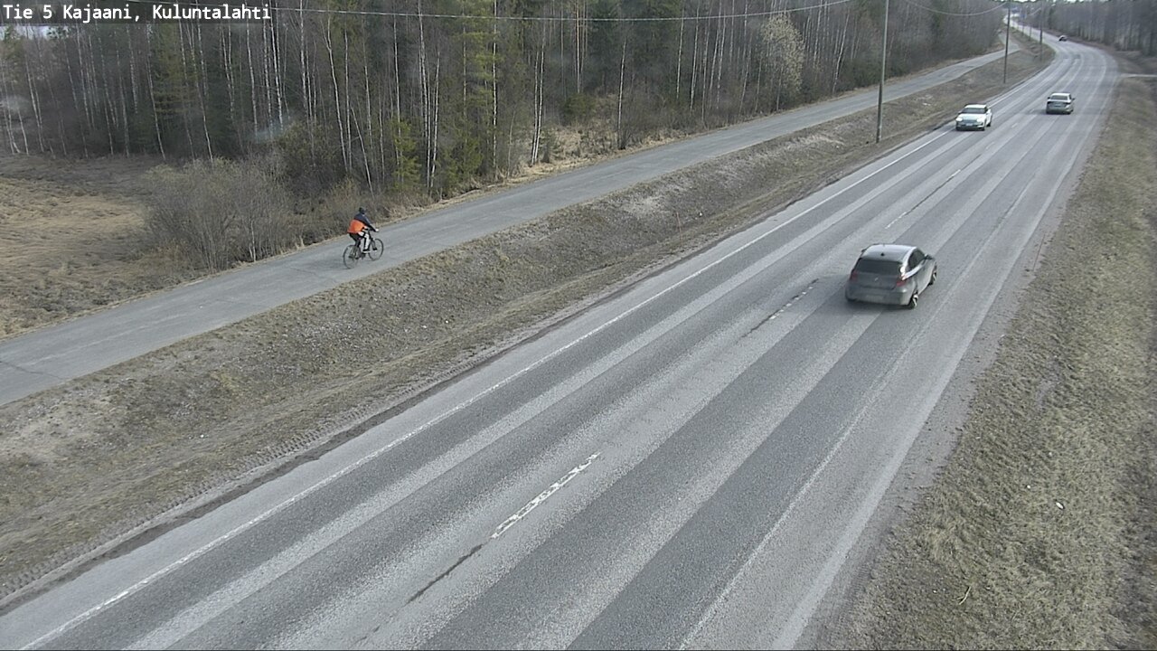 Weather Camera Image Väg 5 Kajaani, Kuluntalahti, Kajaani, Kainuu