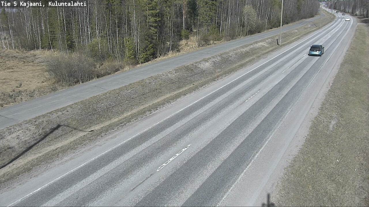 Weather Camera Image Väg 5 Kajaani, Kuluntalahti, Kajaani, Kainuu