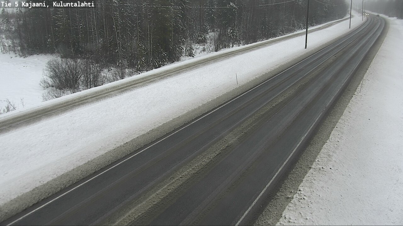 Weather Camera Image Väg 5 Kajaani, Kuluntalahti, Kajaani, Kainuu