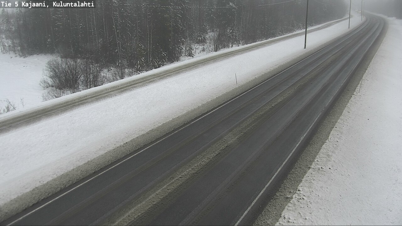 Weather Camera Image Väg 5 Kajaani, Kuluntalahti, Kajaani, Kainuu