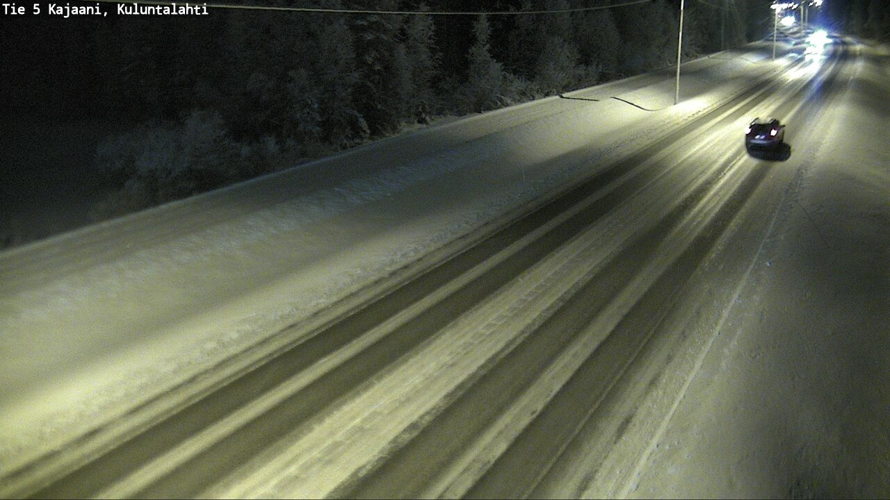 Weather Camera Image Väg 5 Kajaani, Kuluntalahti, Kajaani, Kainuu