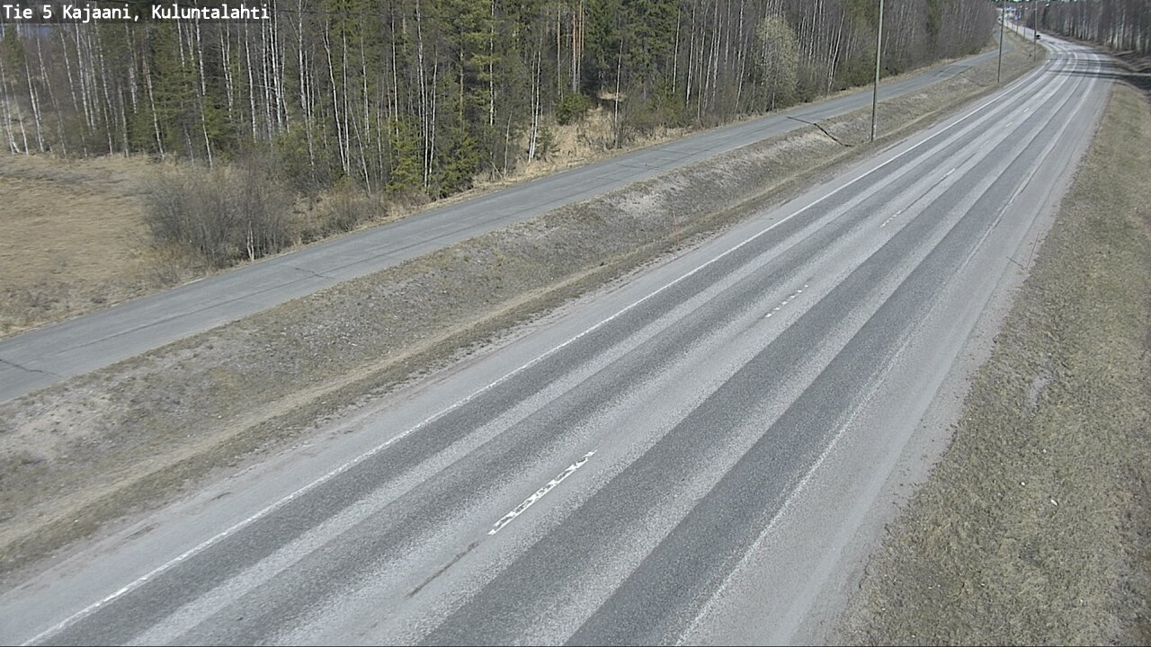 Weather Camera Image Väg 5 Kajaani, Kuluntalahti, Kajaani, Kainuu